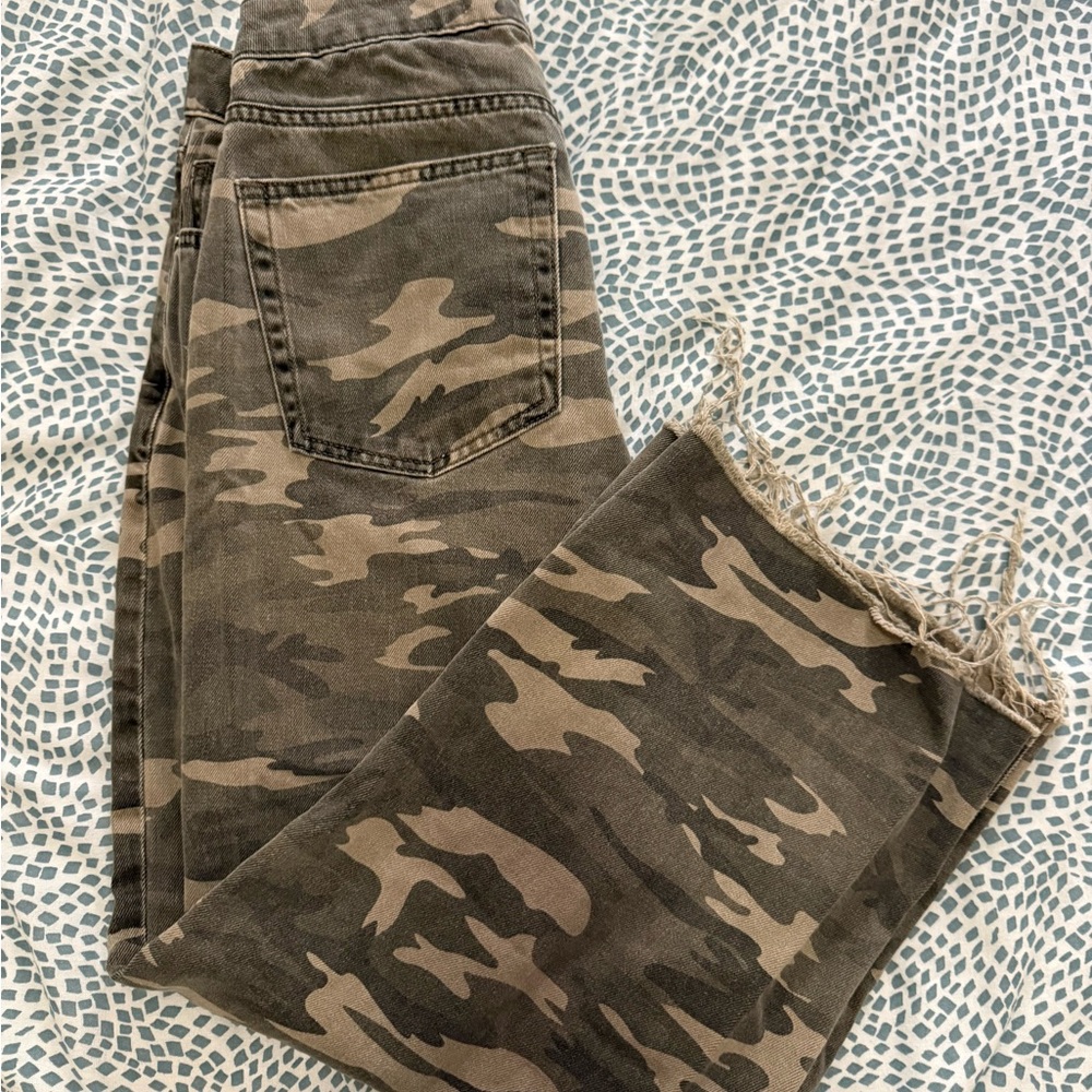 Denim&Co Camouflage military baggy jeans